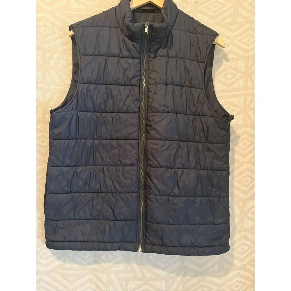 NEXT Signature Mens Black Puffer Vest Italian Fabric‎ Sleeveless Jacket